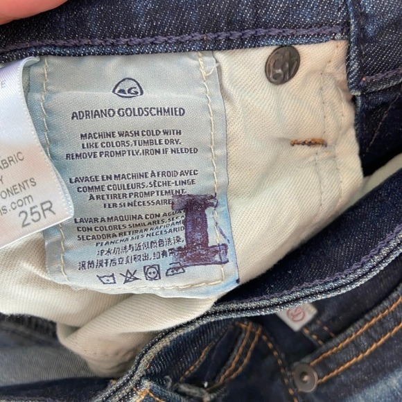 Adriano Goldschmied The Jodi High Rise Slim Flare Dark Blue Denim Jeans Women 25 - Picture 12 of 12